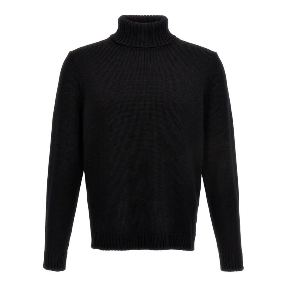 ZANONE Black Virgin Wool Men's Cardigan